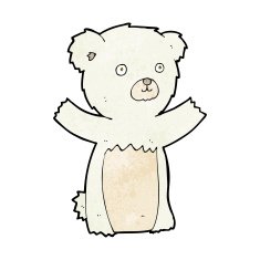 cute cartoon polar bear N53