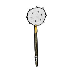 cartoon medieval mace N13