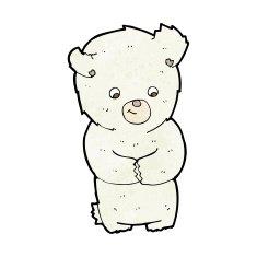 cute cartoon polar bear N54