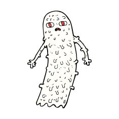 cartoon spooky ghost N87