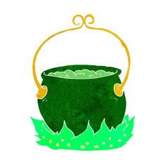 cartoon witch's cauldron N9