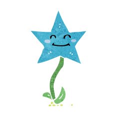 cartoon star flower N9