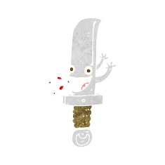 crazy knife cartoon character N9
