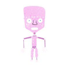 Funny Cartoon Robot N47