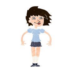 cartoon happy woman N244