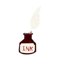cartoon ink bottle N15