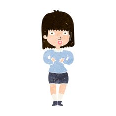 cartoon shocked woman N92