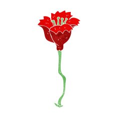 cartoon flower N401