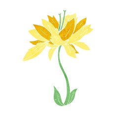 cartoon flower N402
