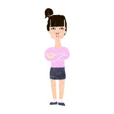 cartoon annoyed woman N174