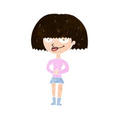 cartoon sly woman N9