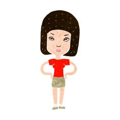 cartoon annoyed woman N175