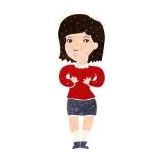 cartoon woman making excuses N17