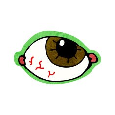 cartoon spooky eye N9
