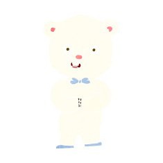 cartoon teddy polar bear N6