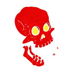 cartoon laughing skull N11