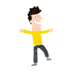 cartoon happy man N438