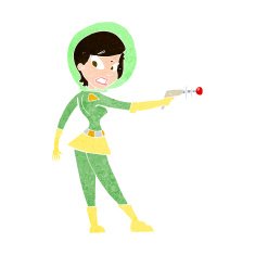 cartoon sci fi girl N10