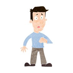 cartoon shocked man N116