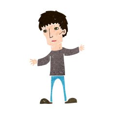 cartoon worried man N95