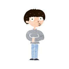 cartoon curious man N65