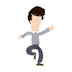 cartoon rushing man N8