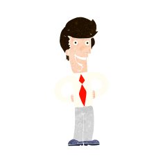 cartoon happy man N439