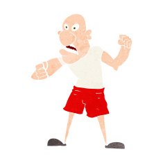 cartoon violent man N20