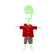 Cartoon Skeleton N16