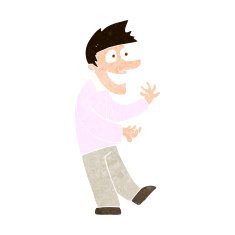 cartoon excited man N91