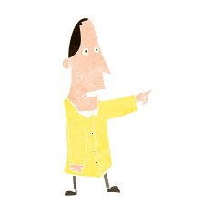cartoon ugly man pointing N9