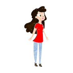 cartoon pretty girl N95