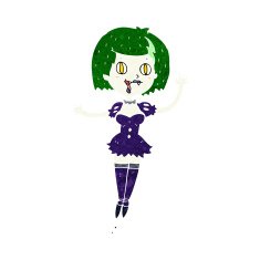 cartoon happy vampire girl N35