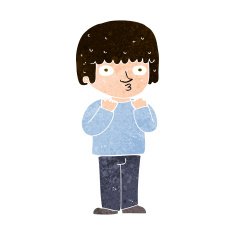 cartoon surprised man N137