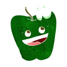 happy apple cartoon N8