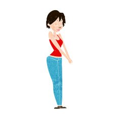 cartoon content woman N10
