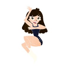 cartoon woman in lingerie N42