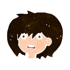 cartoon shocked expression N14