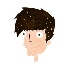 cartoon smiling man N25