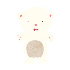 frightened polar bear cartoon N4