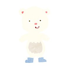 cartoon happy teddy bear in boots N9