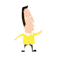 cartoon pointing man N99