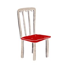 cartoon old chair N25