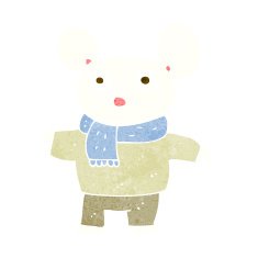 cartoon mouse in clothes N8
