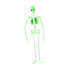 cartoon spooky skeleton N6