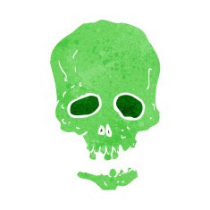 Cartoon Skull N66