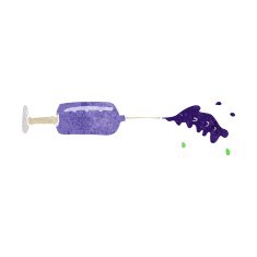 cartoon squirting medical needle N9