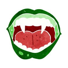cartoon vampire mouth N27