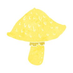 cartoon wild mushroom N10