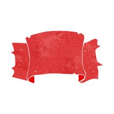 cartoon heraldry scroll banner N5
